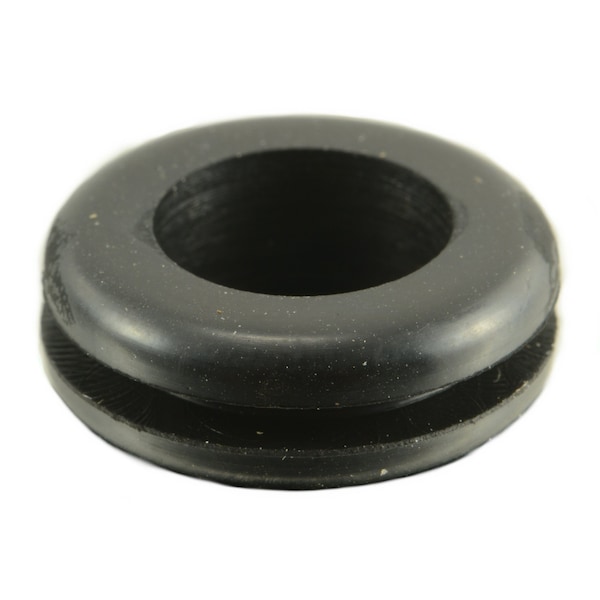 Midwest Fastener 7/16" x 3/4" x 1/4" x 1/16" Black Rubber Grommets 15PK - 64372