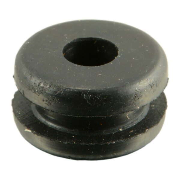 Midwest Fastener 1/8" x 11/32" x 3/16" x 1/16" Black Rubber Grommets 20PK - 72607