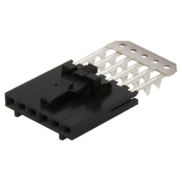 Molex Conector FFC/FPC, 6 contactos, 1 fila, hembra, paso de 0.1 pulgadas, terminal de engarce, seguro, plug - 15474063