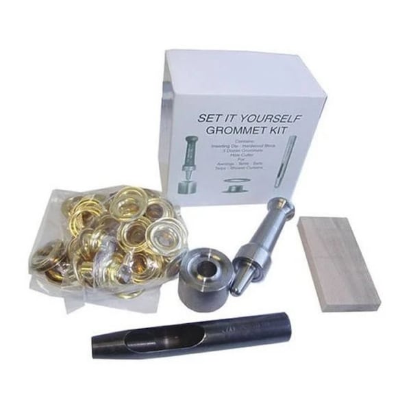 Tarps Now No. 5 5/8 hole Brass  18 Grommets Per Box  Grommet Kits - Brass - TA-GKB-K235-5B