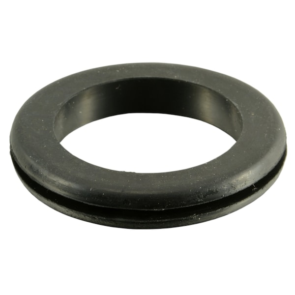 Midwest Fastener 1-3/16" x 1-11/16" x 1/4" x 1/16" Black Rubber Grommets 8PK - 72614