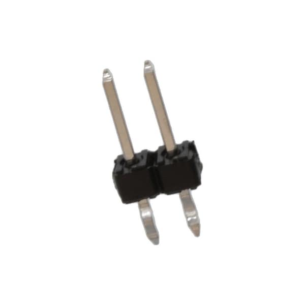 Conector de tarjeta Molex, 2 contactos, 1 fila, macho, recto, paso de 0.1 pulgadas, terminal de soldadura, receptáculo - 22285020.