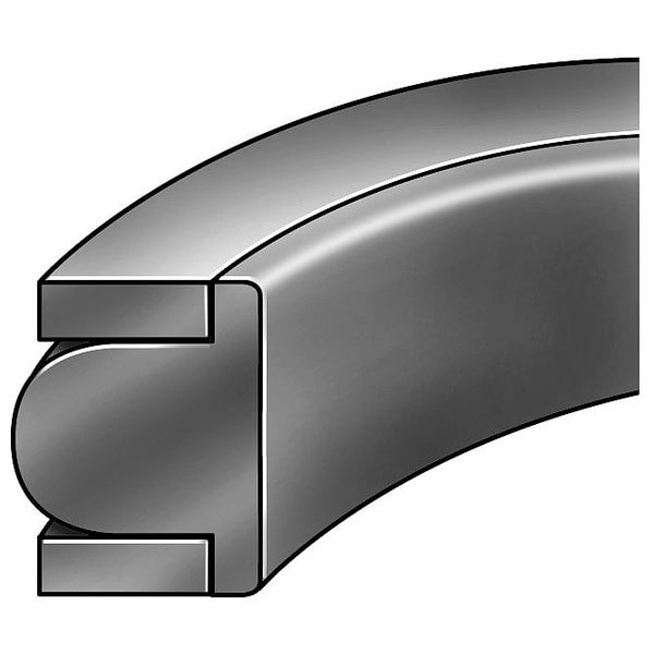 Zoro Select Piston Seal, 1 5/8 IDx2 OD, 3/16 Wx3/16 H - 2JAX2