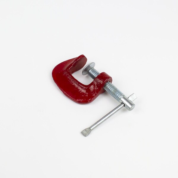 Excel Blades Miniature Iron Frame 1" C Clamp with Twist on off Spindle Clamp, 6pk - 55915