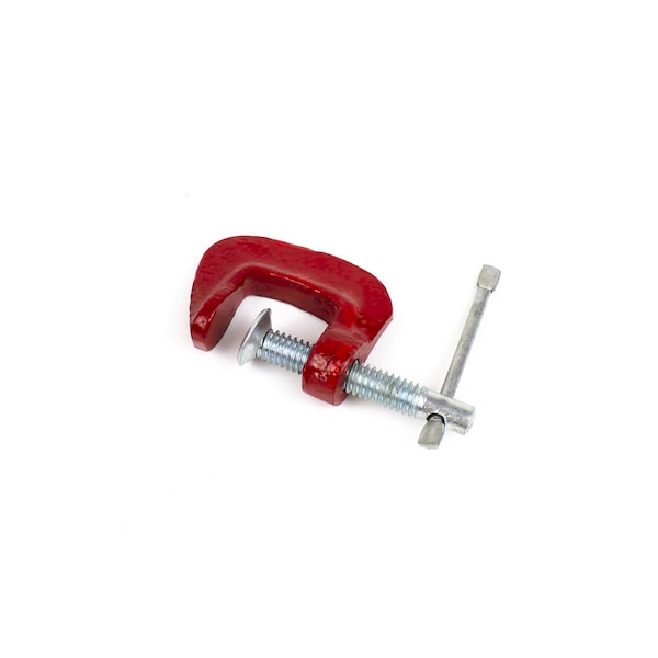 Excel Blades Miniature Iron Frame 1" C Clamp with Twist on off Spindle Clamp, 6pk - 55915