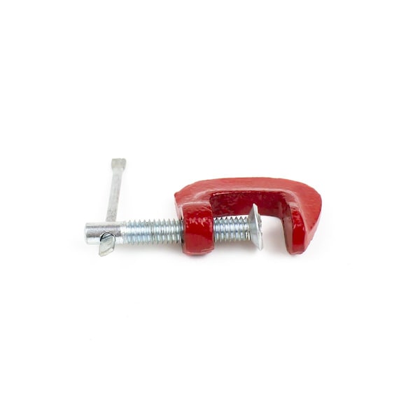 Excel Blades Miniature Iron Frame 1" C Clamp with Twist on off Spindle Clamp, 6pk - 55915