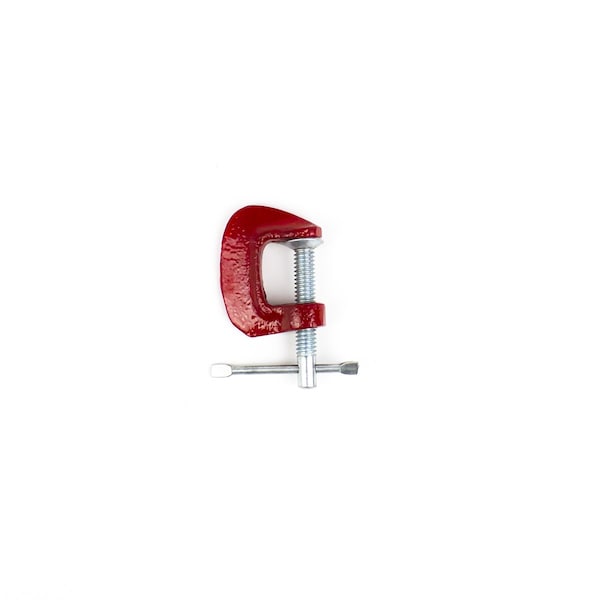 Excel Blades Miniature Iron Frame 1" C Clamp with Twist on off Spindle Clamp, 6pk - 55915
