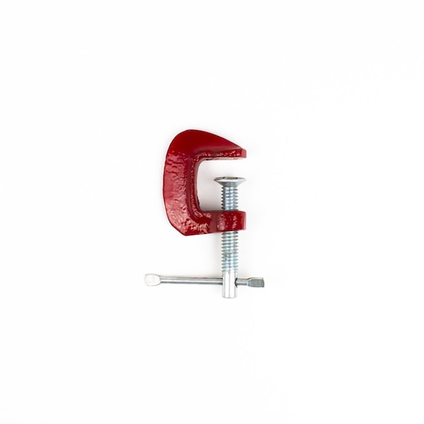 Excel Blades Miniature Iron Frame 1" C Clamp with Twist on off Spindle Clamp, 6pk - 55915