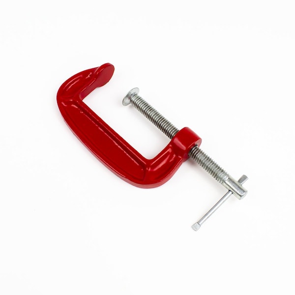 Excel Blades Miniature Iron Frame 3" C Clamp, with Twist on off Spindle Clamp, 6pk - 55917