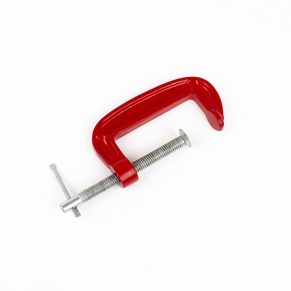 Excel Blades Miniature Iron Frame 3" C Clamp, with Twist on off Spindle Clamp, 6pk - 55917