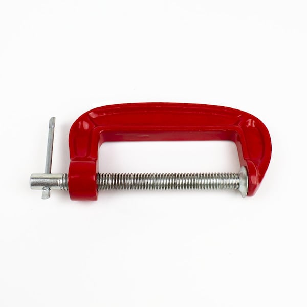 Excel Blades Miniature Iron Frame 3" C Clamp, with Twist on off Spindle Clamp, 6pk - 55917