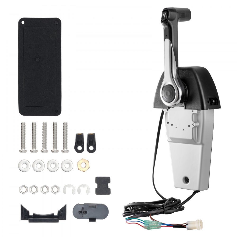 VEVOR Boat Throttle Control, 704-48205-P1 Top-Mounted Outboard Remote Control Box for Yamaha 4-Stroke, Marine Throttle Control Box with Power Trim Switch and 4.6 ft Harness with 5 Pin Connector - DZSCYMKZQYAMS9WQQV9