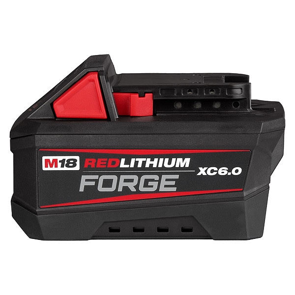 Milwaukee Tool M18 REDLITHIUM FORGE XC6.0 Battery, 6.0Ah, Extended Capacity, 18V, Li-Ion Battery - 48-11-1861