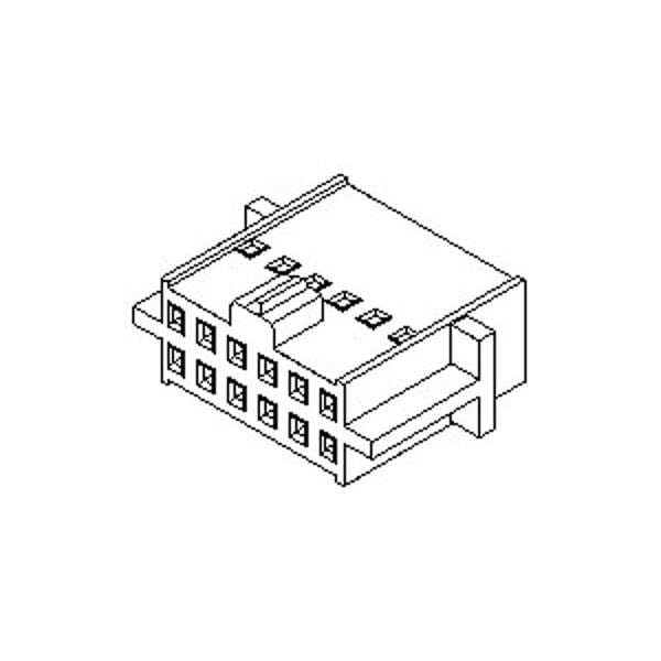 Conector de placa Molex, 60 contactos, 2 filas, hembra, paso de 0.1 pulgadas, terminal de engarce, mecanismo de bloqueo - 901600160.