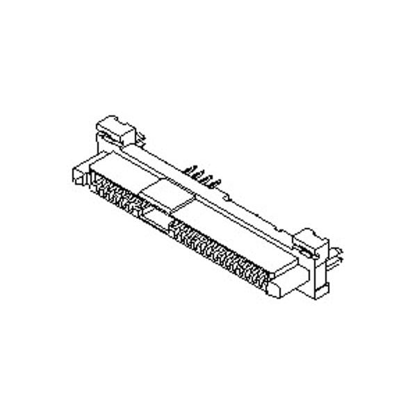 Conector de placa Molex, 29 contactos, 2 filas, hembra, recto, paso de 0.05 pulgadas, terminal de ajuste por presión - 878630025