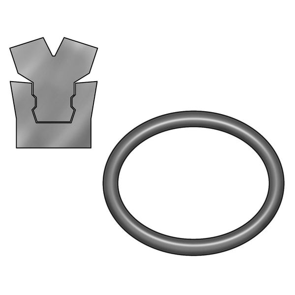 Zoro Select Rod Seal, 2 ID x 2 1/2 OD, 1/4 W x 3/8 H - 2HZR7