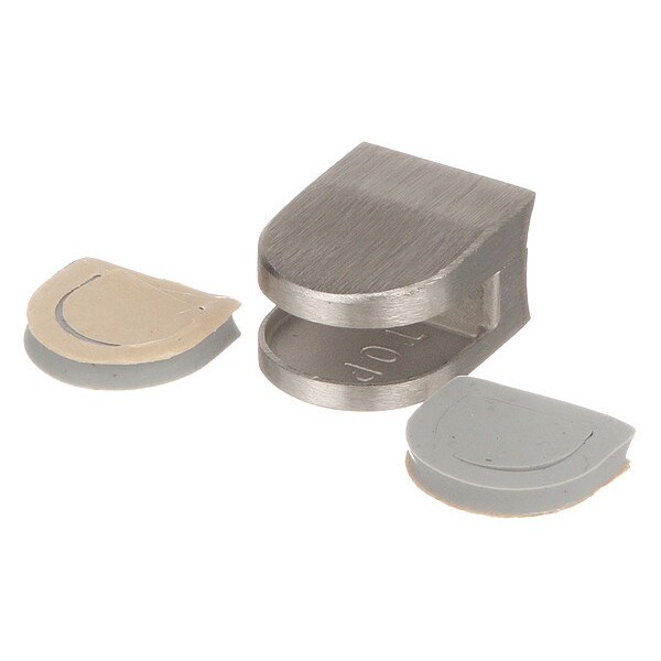 Component Hardware Stainless Steel Top Glass Clamp with Gaskets for 1/4" Glass - B79-1000