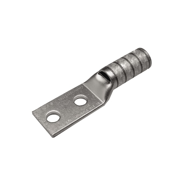 Conexión de ojal de 2 orificios largo BRL 4 AWG FLEX, tornillo de 1/4" y centro de 5/8", orificio de inspección - YAZV4C2TC14FX