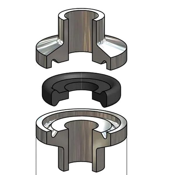 Garlock Gasket, Size 1/2 In, Tri-Clamp, BUNA - 42MPU-050