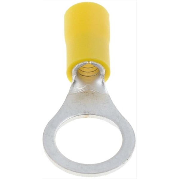 Terminal de anillo calibre 12 de 10 mm - 0.38 pulgadas - Amarillo - D18-85417