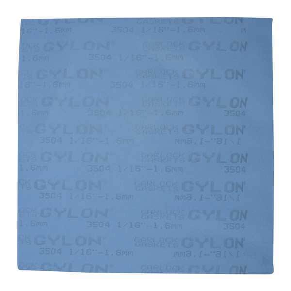 Garlock Gasket Sheet, 15 x15 In, PTFE w/Glass, Blue - 3504-15125