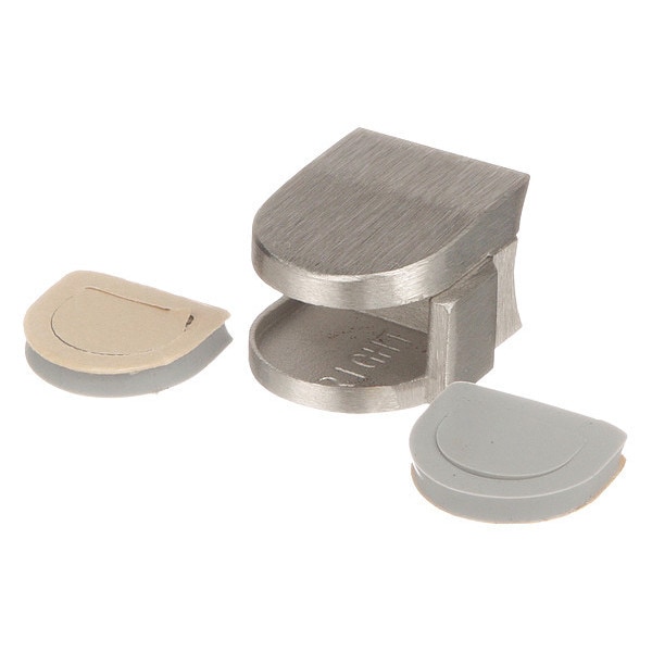 Component Hardware Stainless Steel Right-Hand Bottom Glass Clamp with Gaskets for 3/8" Glass - B79-2038-R