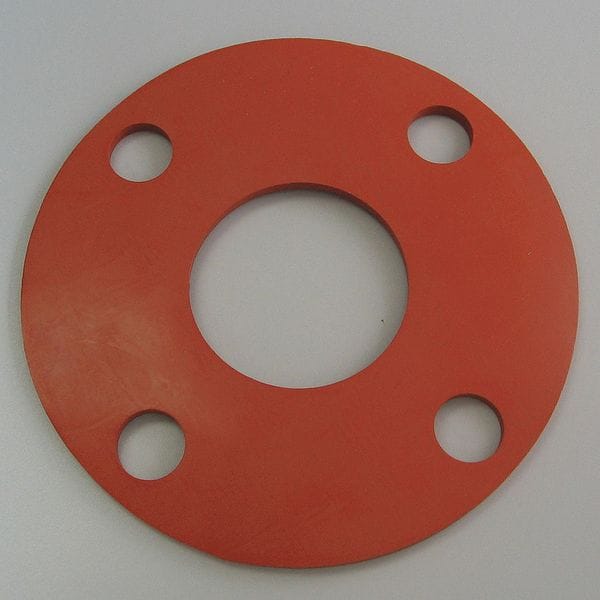 Zoro Select Flange Gasket, Full Face, 1 1/2In, Silicone - 4CYW7
