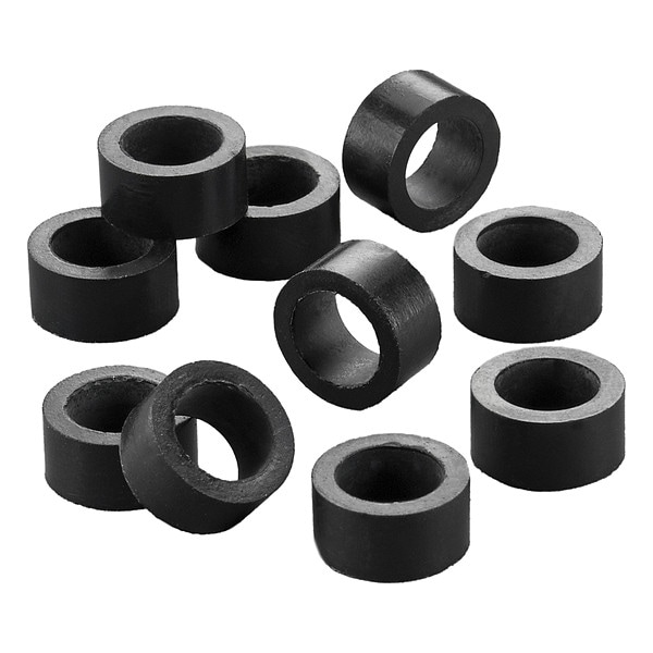 Yellow Jacket Hose Gasket, 3/8 in Hose ID, Rubber, PK10 - 19011