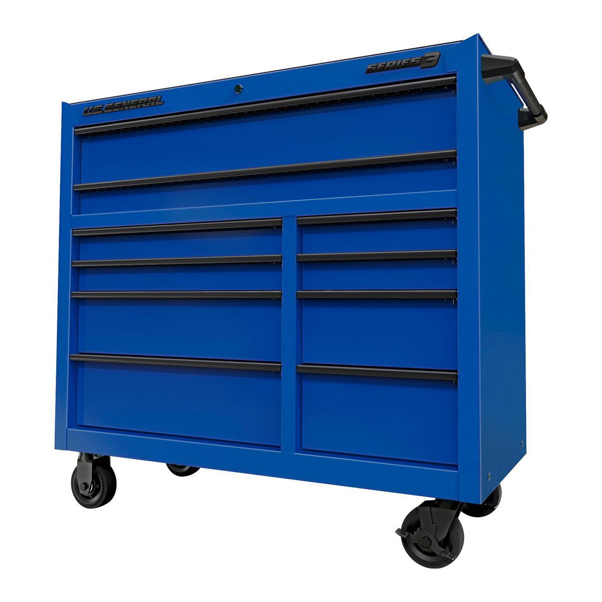 Carro de herramientas U.S. General de 42 pulgadas x 22 pulgadas, Serie 3, Azul - 70368