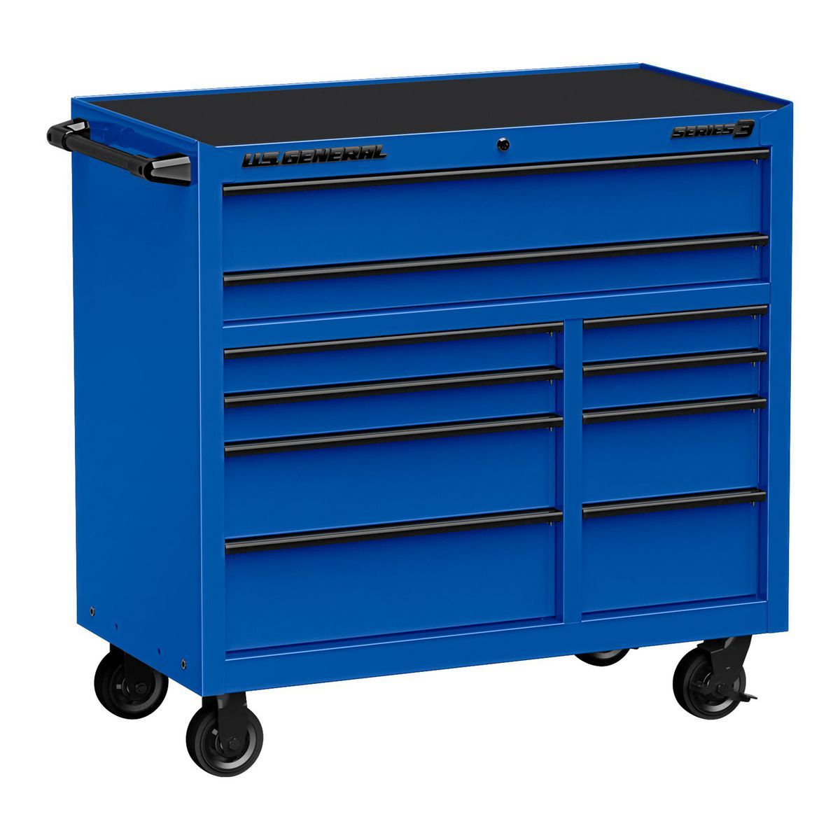 Carro de herramientas U.S. General de 42 pulgadas x 22 pulgadas, Serie 3, Azul - 70368