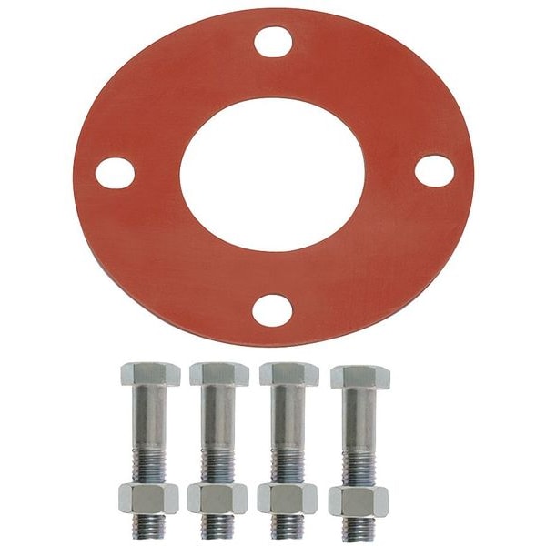 Zoro Select Gasket, Full Face, 6 In, 1/8 In Thick, SBR - GSFFG6