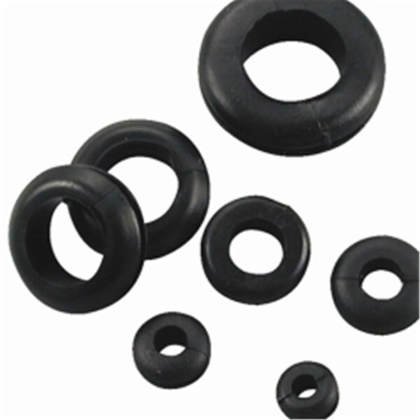 Pinpoint 13 Piece 0.25 in. Thru 0.37 in. Black Vinyl Grommets - Assorted - PI3541135