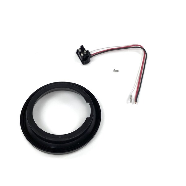 Truck-Lite Open Back, Black Pvc, Grommet For 40, 44 Series And 4 In. Lights, Round, Pl-3, Stripped End/Ring - 40403