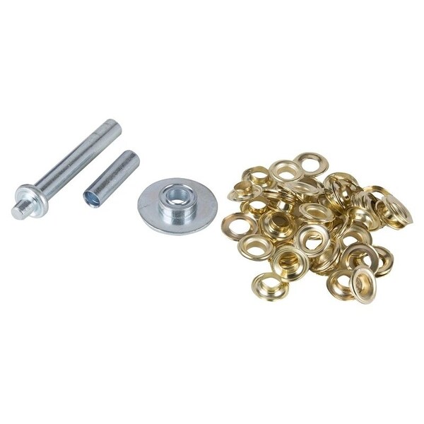 Vulcan Grommet Tool Kit, 30-Piece, Brass/Steel, Brass/Silver, Brass/Zinc Plated - JL-VT15988