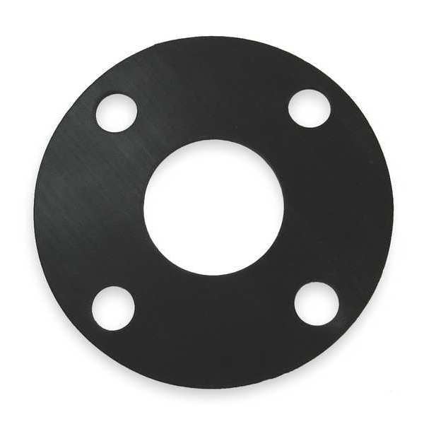 Zoro Select Gasket, Full Face, 2 In, Neoprene, Black - 9071FF-0150-125-0200