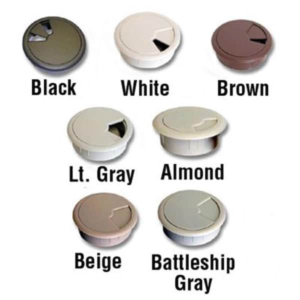 Custom Plastics Business 0.37 in. Cable Hole Grommets - Gray - CPF 2807