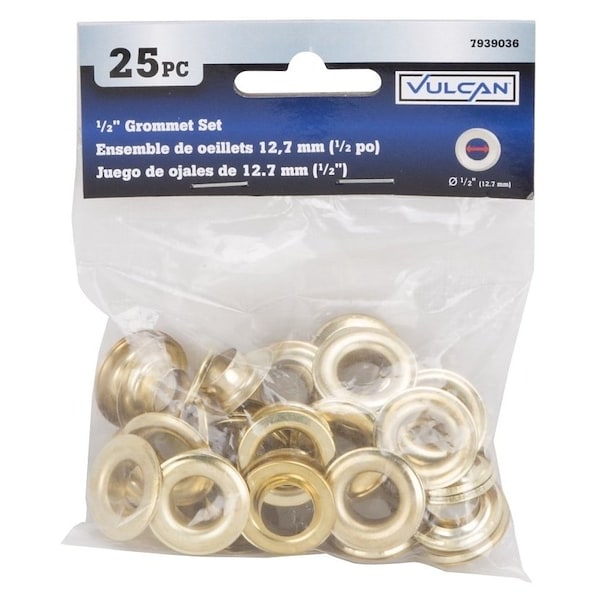 Vulcan Grommet, 25-Piece, Brass Grommet, Brass Grommet, Brass Grommet - JL-VT15989
