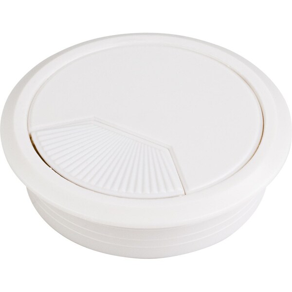 Hardware Resources White 3 Piece Adj. Spring Closure Grommet for 75 mm Diameter Hole - 69000WH
