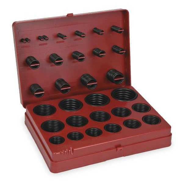 Zoro Select O-Ring Assortment, Buna N, 382 Pcs, 30 Szs - 1RGX6