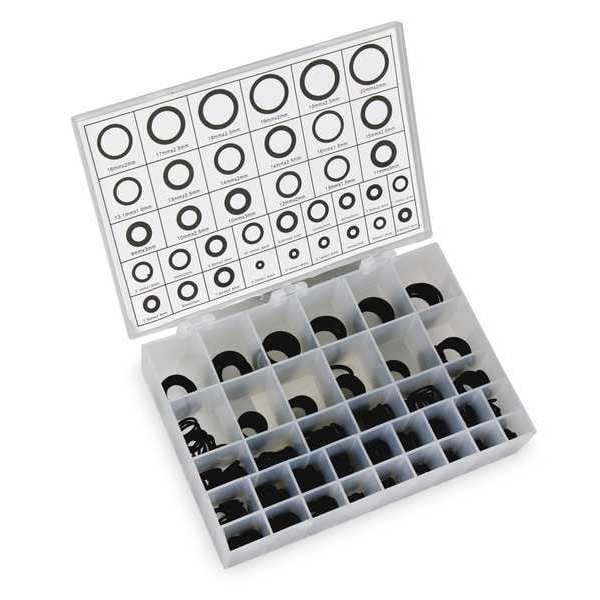 Zoro Select O-Ring Assortment, Buna N, 500 Pcs, 36 Szs - 1RGY3
