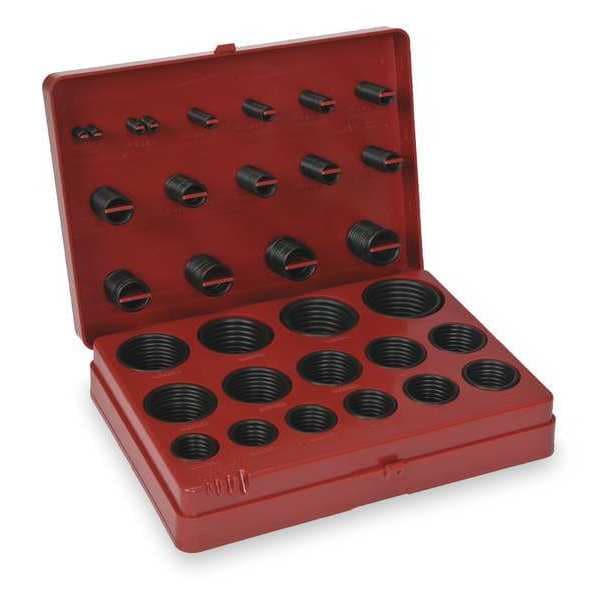 Zoro Select O-Ring Assortment, Buna N, 385 Pcs, 30 Szs - 1RGY1
