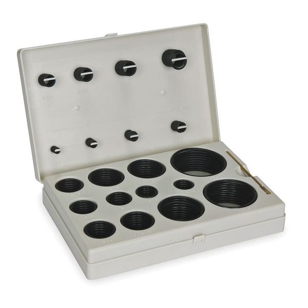 Zoro Select O-Ring Assortment, Buna N, 212 Pcs, 20 Szs - 1RGX8