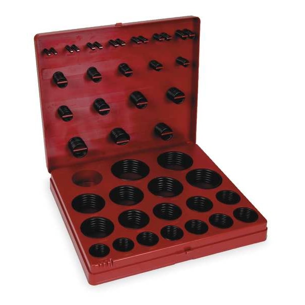 Zoro Select O-Ring Assortment, Buna N, 485 Pcs, 37 Szs - 1RGZ3