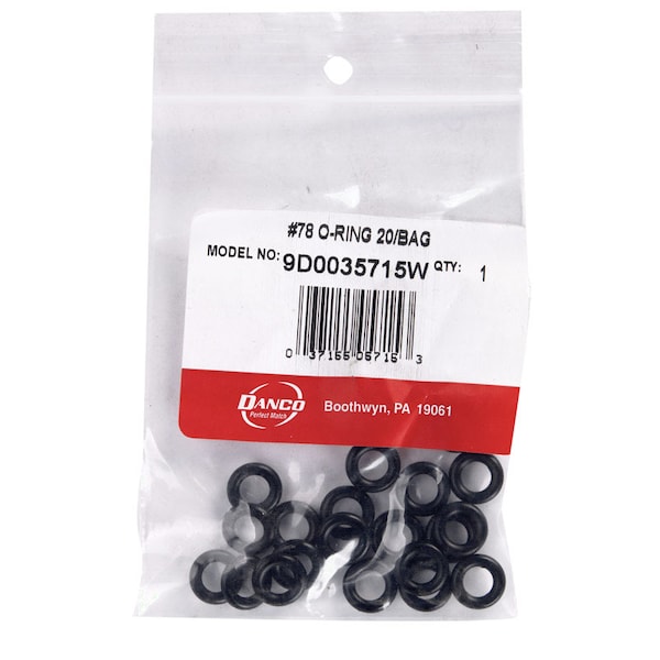 Danco Danco 7/16 in. D X 1/4 in. D Rubber O-Ring 20 pk - 35715W
