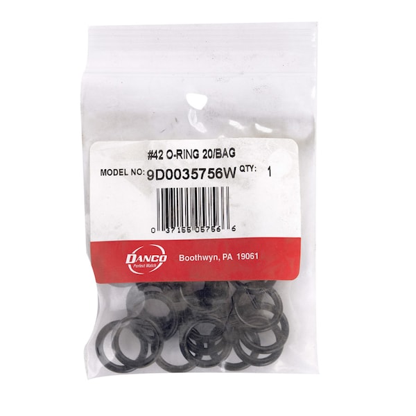 Lavelle Industries Danco 11/16 in. D X 1/2 in. D No 42 Rubber O-Ring 20 pk - 35756W