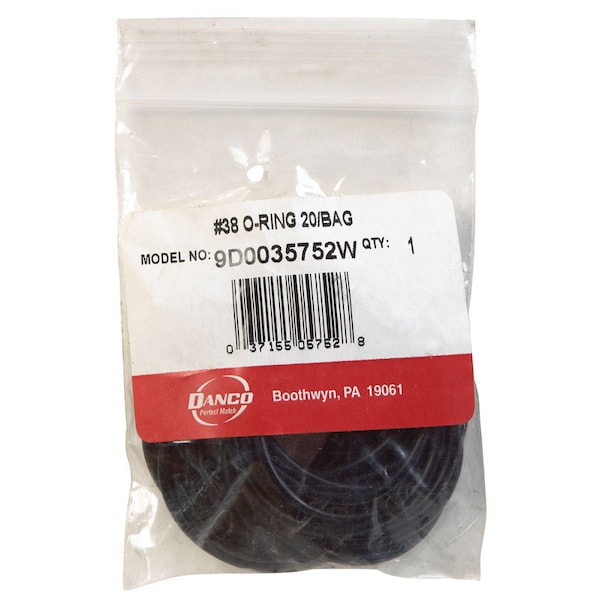 Lavelle Danco 1-3/4 in. D X 1-9/16 in. D No 38 Rubber O-Ring 20 pk - 35752W