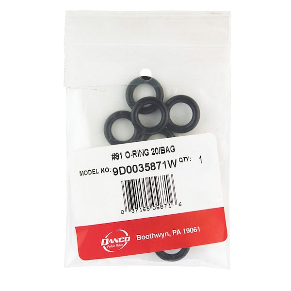 Danco Danco 11/16 in. D X 7/16 in. D No 91 Rubber O-Ring 20 pk - 35871W