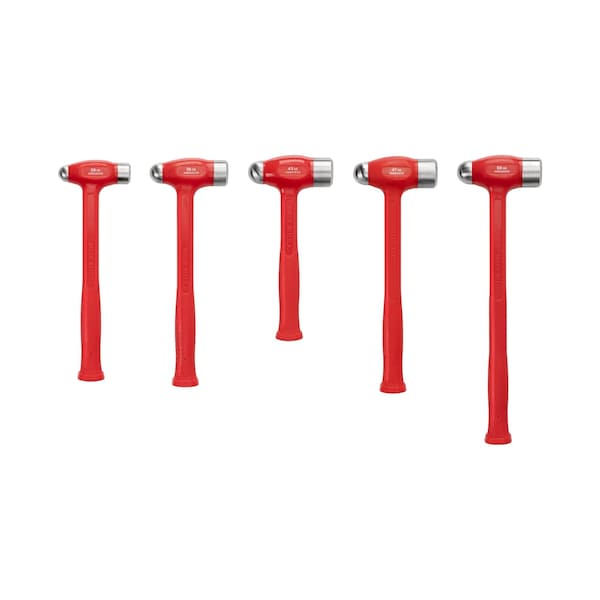 Tekton Ball Peen Dead Blow Hammer Set, 5-Piece (26, 36, 43, 47, 50 oz.) - HDB95003