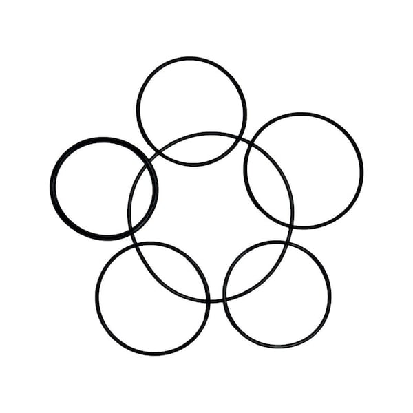 B & K Danco 5-5/8 in. D X 3-3/8 in. D Rubber O-Ring Assortment 6 pk - 9D00010714