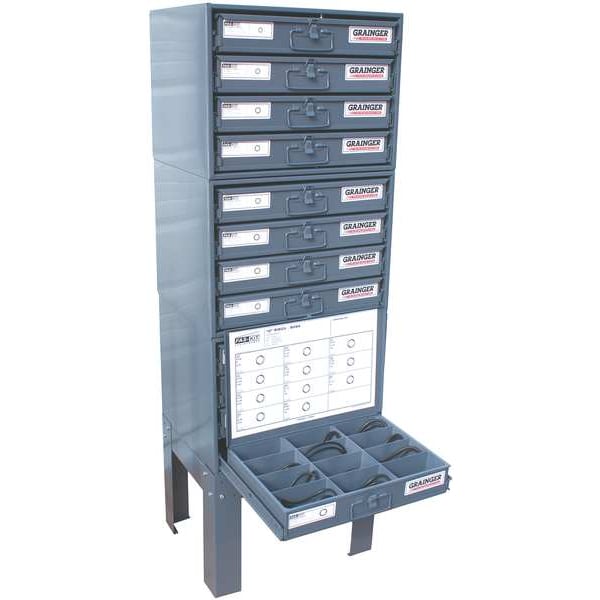 Zoro Select Viton O-Ring Asst, Steel Cabinet, 1324 Pc - 5JKC2